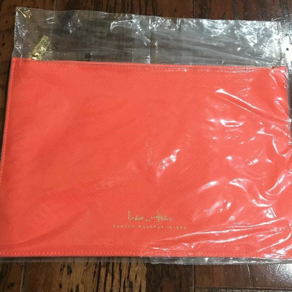 India Hicks Large Zip Pouch (Flamingo)